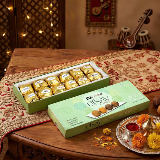 Stevi0cal Utsav Ladoo - Zero Added Sugar Traditional Sweet