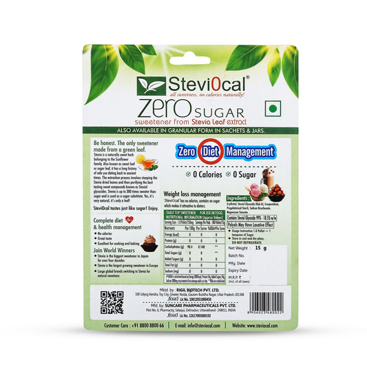 Stevi0cal Zero Calorie Sweetener Tablets | Natural Stevia Leaf Extract | Sugar-Free Sweetener