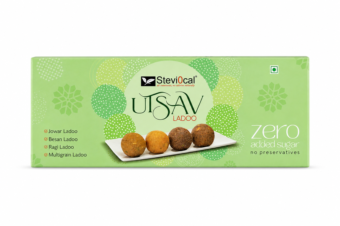 Stevi0cal Utsav Ladoo - Zero Added Sugar Traditional Sweet