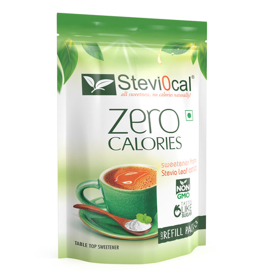 Stevi0cal Zero Calories Sweetener - Stevia Leaf Extract Sugar Substitute | 1kg