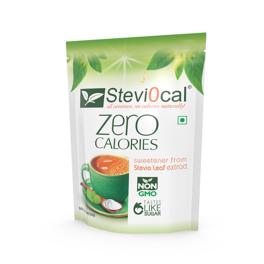 Stevi0cal Zero Calories Natural Sweetener - Stevia Leaf Extract Sugar Substitute | 350g